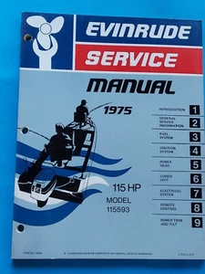 1975 Evinrude No. 5098 Service Manual 115 HP Model 115593 OMC - Bild 1 von 9