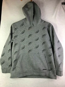 Adidas Hoodie Gray Long Sleeve Boys Size XL (18-20) Cotton Polyester - Picture 1 of 9