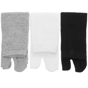  3 Pairs Tabi Socks Toe Black for Women Slippers Women's Flip-flops