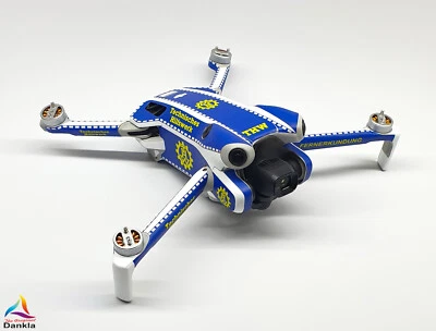 DJI MINI 4 PRO - SKIN - DESIGN: THW + 10x Akku- sowie DJI RC2 + RC-N2 Folie - Bild 1 von 4