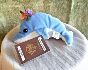 Niniu Plush Dolphin Hawaiian Collectibles with Passport Hawaii Novelty - Picture 1 of 7