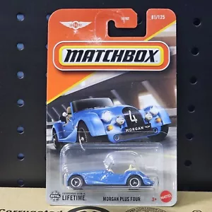 2025 MATCHBOX MORGAN PLUS FOUR METAL BLUE MBX - Picture 1 of 4