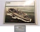 Namensschild fr USA Landungs Schiff USS Calamount LSD 17 United States Navy ship