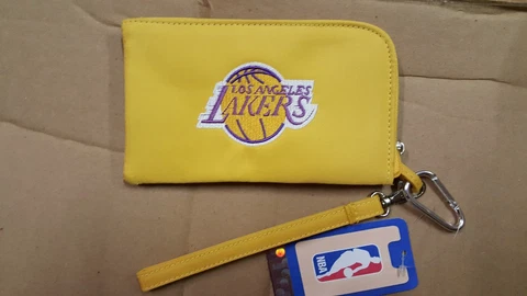 Los Angeles Lakers ID Wallet Wristlet Cell Phone Case Charm 14 Purse Gift Cover