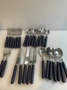 Silverware Cooks Club Blue Stainless Steel 30 Piece Set - Picture 1 of 4