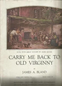 Carry Me Back To Old Virginy by James A. Bland Piano Minstrel Music Nice Art 06 - Picture 1 of 1