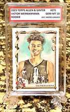 VICTOR WEMBANYAMA 2023 TOPPS ALLEN & GINTER GEM-MINT 10 ROOKIE CARD #271! COA!
