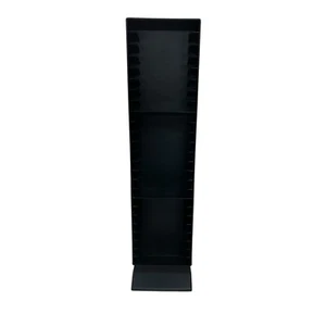Vintage Laserline 25 VHS Tape Tower Storage Rack Black Plastic - Picture 1 of 6