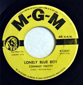 Conway Twitty Lonely Blue Boy/Star Spangled Heaven on MGM - Picture 1 of 2