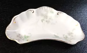 Alfred Meakin Bone Dish England Royal Semi-Porcelain Vintage Floral Gold Trim - Picture 1 of 6