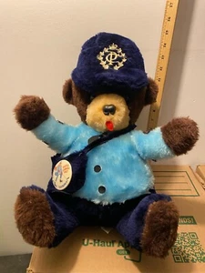 Vintage 1986 Might Star Canada Post Mail Bear Plush T1 - Picture 1 of 4