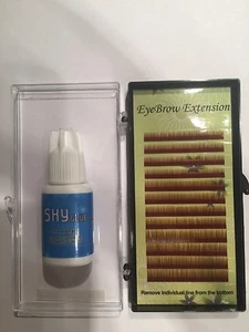 Eyebrow Extentions mixed tray + Clear eyebrow Extensions Strong Glue 5ml - Picture 1 of 2