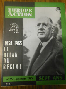 Europe Action n°35 - Nov. 1965  Le bilan du régime   DOMINIQUE VENNER 