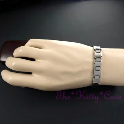 Bio Magnetisch Wolfram Gelenk & Muskulös SchmerzLinderung Silber Hexagon Armband - Bild 1 von 4