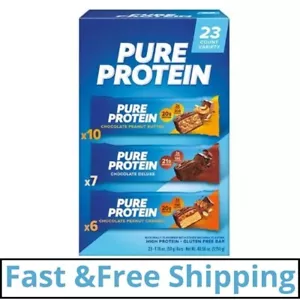 Pure Protein Bars Gluten Free, Chocolate Variety Pack (23 ct.) - Picture 1 of 6