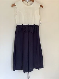 Helena 7 100% linen girls midi country club prep hat and dress new - Picture 1 of 9