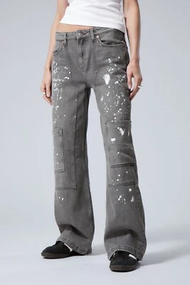 WEEKDAY Hose / Jeans 'Avail Low Carpenter Trouser' - grau - 36 - NEU - Bild 1 von 4