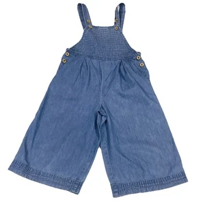 MILKSHAKE Jumpsuit Girls 3 Overalls Rompers Playsuit Strappy Pocket Buttons Blue - Picture 1 of 9