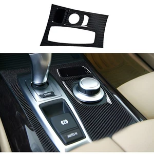 Carbon Fiber ABS Gear Shift Trim Panel Fit For BMW X5 E70 X6 E71 E72 - Bild 1 von 4