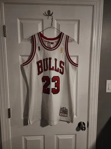 Authentic Mitchell & Ness 96-97 Chicago Bulls Michael Jordan Finals Jersey 44 L - Picture 1 of 4