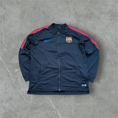 Nike FC Barcelona Trainingsjacke – Dunkelblau Größe L In Guten Zustand - Bild 1 von 4