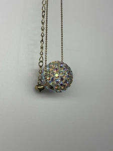 NWOT Kirk’s Folly Sparkle Crystal Ball Rainbow Iridescent Gold Tone Necklace - Bild 1 von 8