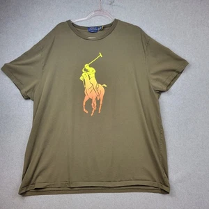 Polo Ralph Lauren XXL Big Pony Graphic T-Shirt Classic Fit Olive Green - Picture 1 of 12