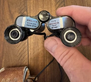 Vintage Binolux m6 Mini Binoculars 7x18 No. 22122 300 ft. @ 1000 yards - Picture 1 of 6