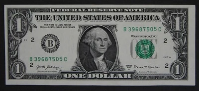 2017A $1 (ONE DOLLAR) - NOTE - WIDE & NARROW MARGINS - ERROR - Image 1 of 2