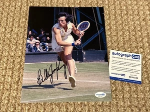 BILLIE JEAN KING SIGNED 8x10 PHOTO TENNIS LEGEND ACOA CERT RARE ๐พ๐พ LEGEND - Picture 1 of 2