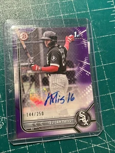 2022 Bowman Prospect Autographs Purple Elijah Tatis 1st Bowman /250 - Bild 1 von 2