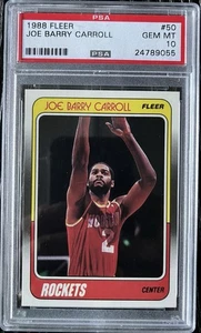 1988-89 Fleer #50 Joe Barry Carroll PSA 10 GEM MINT - Picture 1 of 2