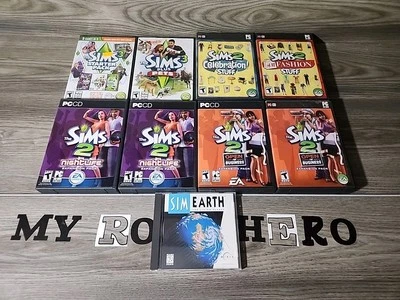 Sims PC Windows Mac 9 Game LOT Base Stuff Expansion Packs EXCELLENT - Image 1 of 2