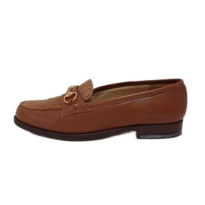 Auth GUCCI - Light Brown Leather Suede Women's Shoes - Picture 1 of 6