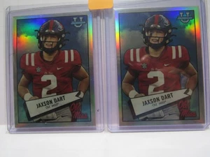 Lote de tarjetas de novato 2022 JAXSON DART 2ct Bowman University refractor Giants Star QB - Imagen 1 de 1