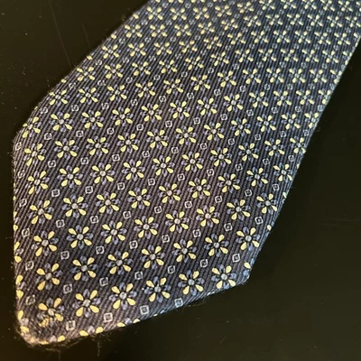 Corbata de seda Robert Talbott Best of Class para hombre - azul blanco floral 58 X 3 3/4 Foto 1 de 4