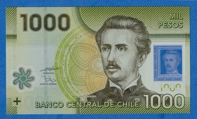 Chile 1000 Peso 2010 P-161a UNC Note FH03472241 - First Year of Polymer Design - Image 1 of 4