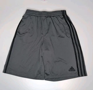Adidas - Pantalones Cortos Atléticos - Hombre - Grande - Rayas Grises - Cintura Elástica - Imagen 1 de 7