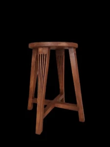 Handmade Wooden Stool vintage - Picture 1 of 5