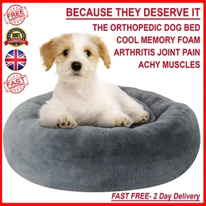 Dog Bed Memory Foam QUALITY Orthopedic Plush Donut Mattress 23" Small PETLIBRO - Picture 1 of 11