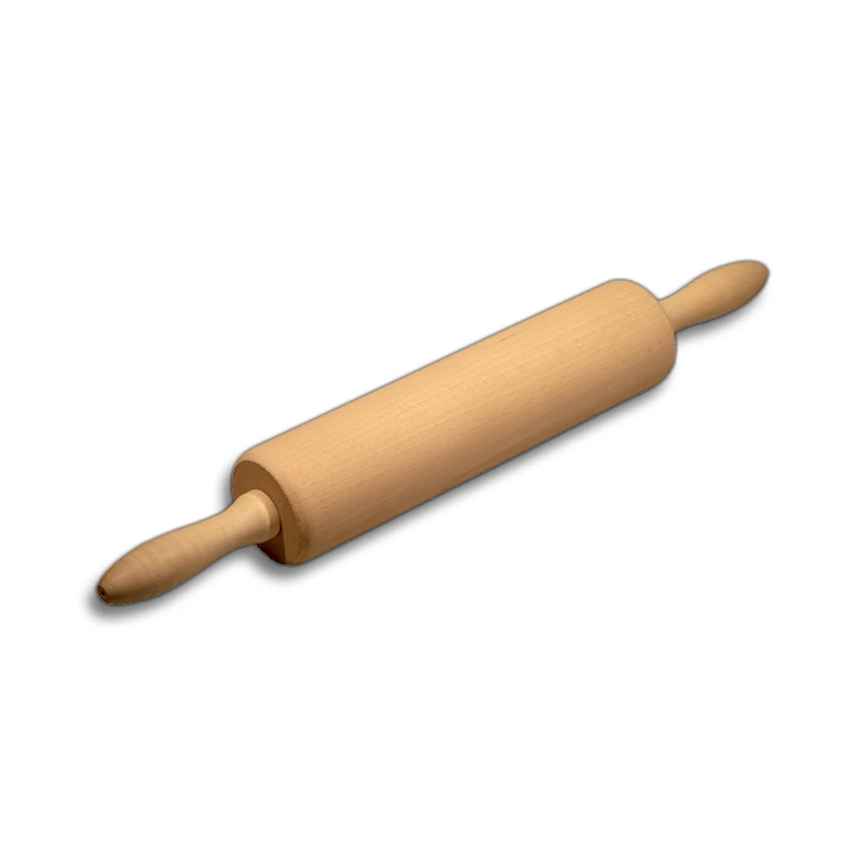 Hofmeister Teigrolle, Wellholz mit Metallachse, Grifflänge 90 mm aus Holz 40 cm - Bild 1 von 1