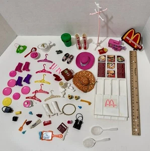 HUGE Barbie & Others Accessories McDonald’s Clothes Hanger Shoes Others Lot B1 - Picture 1 of 1