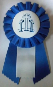 Three Crosses: Pin-On Mini Rosette (#9-704) - Picture 1 of 1