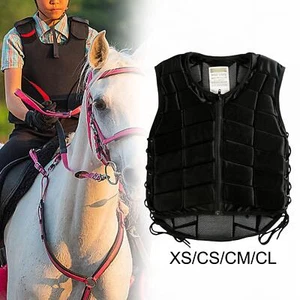 Equestrian Vest Body Protector Horse Riding Vest for Kids Boys Girls (Black) - Picture 1 of 26