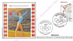 Envelope FDC Monaco XXIII Olympic Games Los Angeles I 1984 - Picture 1 of 2
