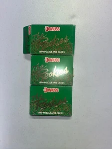 3 Lot Factory Sealed Baseball Donruss The Rookies 1990 Puzzle & Karten Yah Puzzle - Bild 1 von 24