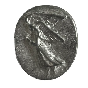 Moneda de bolsillo Danforth ángel guardián peltre de 1 pulgada de diámetro - Imagen 1 de 3