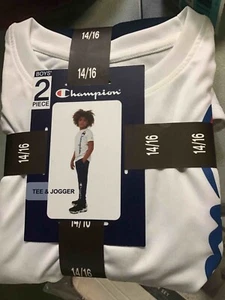 Champion Boy's Size 14/16 Lightweight 2 Piece Tee & Jogger Active Set - Picture 1 of 1