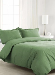 100% Egyptian Cotton UK King Duvet Cover Set with Pillow Shams Teal Green - Picture 1 of 1