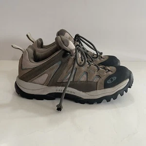 Salomon scarpe da trekking scarponi marroni uomo taglia 6,5 guc - Foto 1 di 8